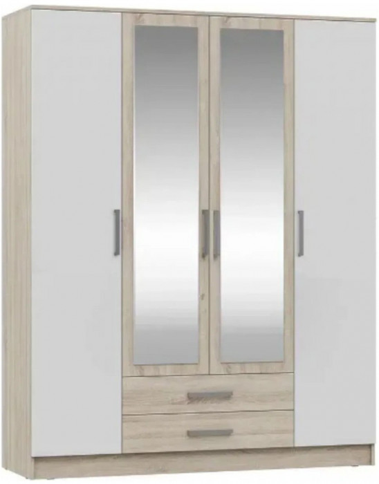 Мартина Шкаф для одежды 4-дверный (Крафт / Графит)