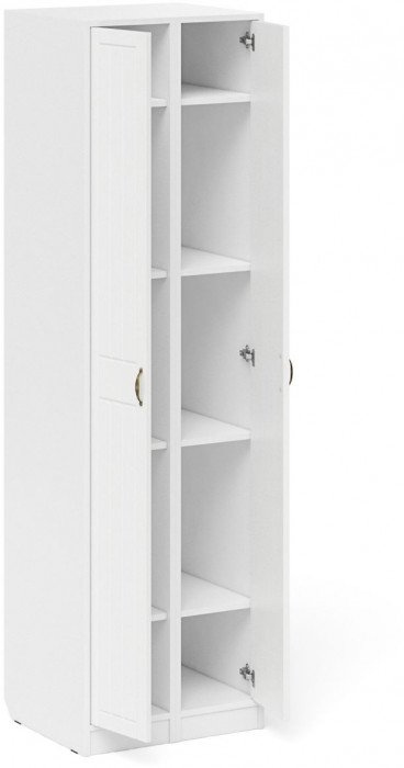 Прихожая П-6-500 Пенал + Пенал, цвет белая шагрень/фасады МДФ белое дерево фрезеровка прованс, ШхГхВ 60х50х210 см., универсальная сборка