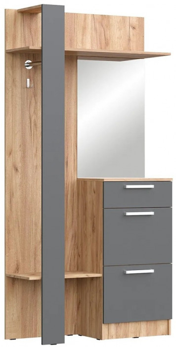 Мартина Вешалка комбинированная (Дуб Сонома / белый)