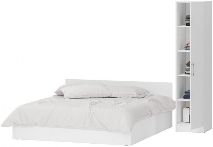 Кровать 1800 + Пенал Стандарт, белый