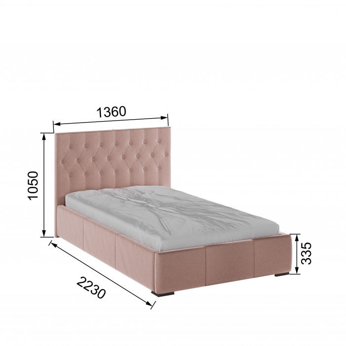 Октавия Кровать интерьерная 120 атлантида ромб, ортопед