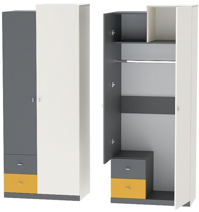 Модульная детская Клео набор 1 (Графит/Миндаль/Океан)