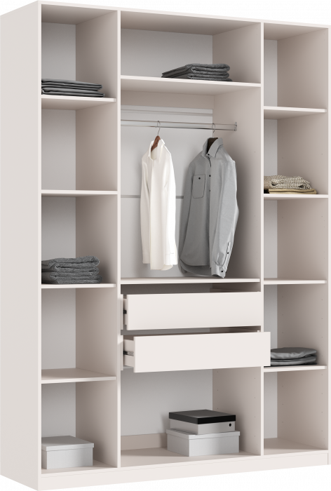 Ларго Шкаф 4-х створчатый 1600 (1 полка/2ящика), Кашемир