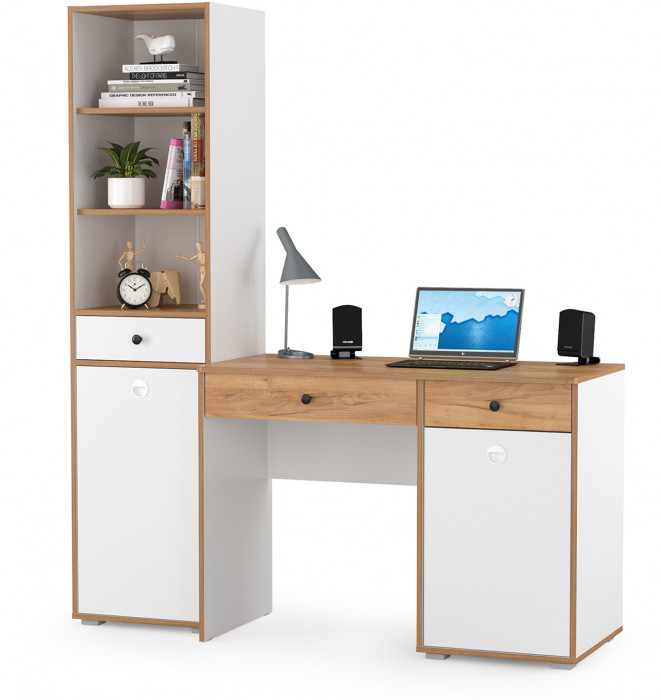 Вуди Компоновка № 06, белый премиум/дуб крафт золотой