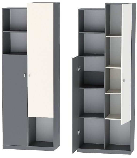 Модульная детская Клео набор 1 (Графит/Миндаль/Солнечный)