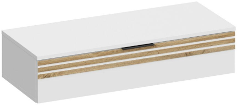 Туалетный столик + Зеркало Нао, Графит/Профиль МДФ Дуб вотан