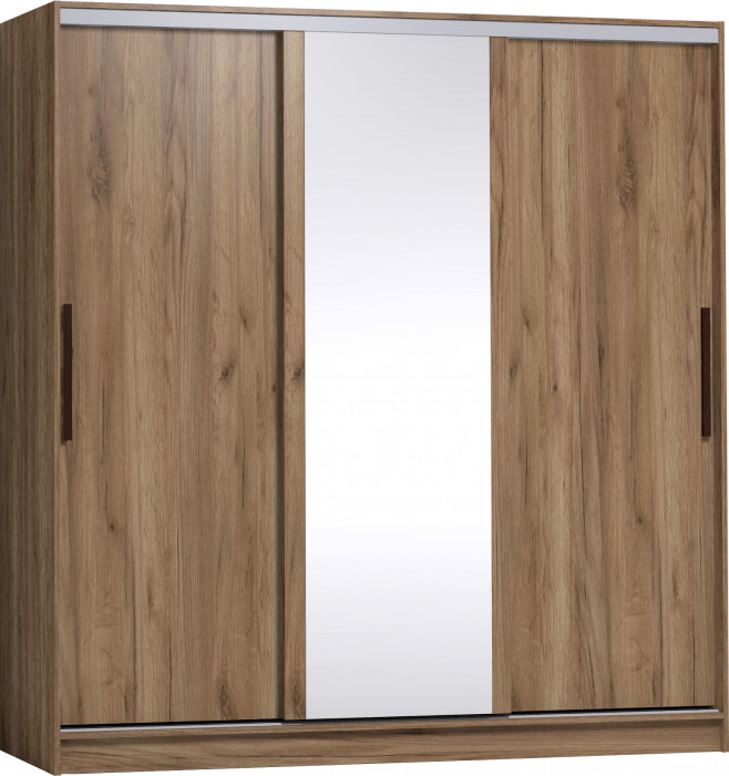 Шкаф-купе с зеркалом Strike 2000 Дуб табачный Craft