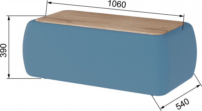 Стол журнальный Дизи светло-голубой/мдф дуб канадский