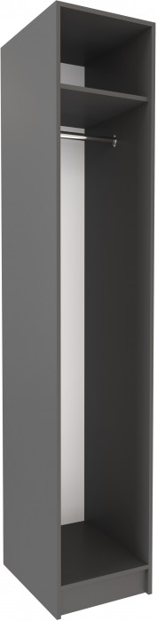 Шкаф-пенал ЯПП-1 Ямайка, Графит серый/Камень серый