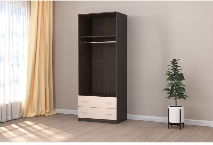 Кэт-7 Шкаф 2 створчатый (Крафт золотой / Миндаль)