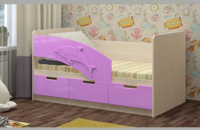 Детская кровать Дельфин-6 МДФ, 80х180