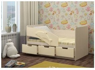 Детская кровать Дельфин-6 МДФ, 80х180