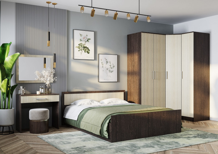 Кровать с реечным настилом Фиеста ЛИТ 140х200, венге