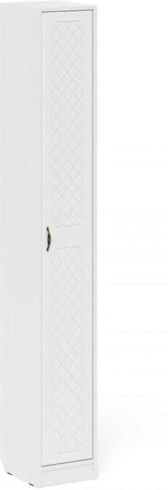 Прихожая П-6 Компоновка № 21, белая шагрень/фасады МДФ белое дерево фрезеровка ромб