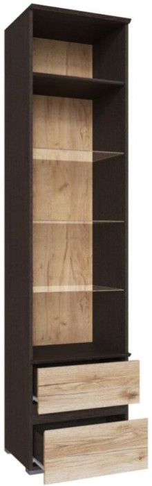 Плейона Пенал-витрина венге/дуб делано