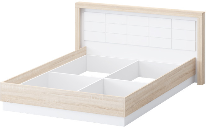 Астра Модульная Спальня, композиция 1, Белый глянец/Сонома