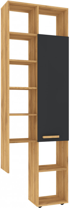 Шкаф с открытыми полками Crown 22. Графит, Дуб золотистый