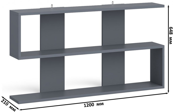 Мори компьютерный стол МС-2 + Комод МК800.1 + Полка 1200, графит/белый