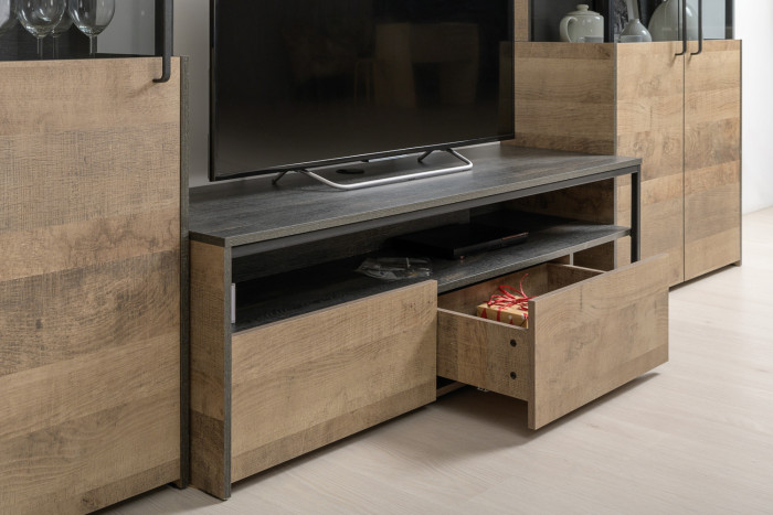 Трувор Гостиная 011, дуб гранж песочный/интра