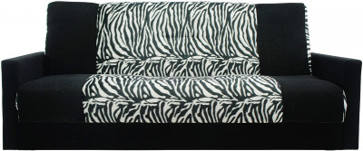 Раскладной диван-кровать, прямой, книжка, велюр, Честер зебра 120