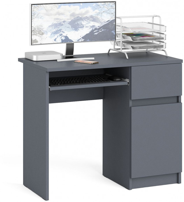 Мори компьютерный стол МС-1 правый, графит