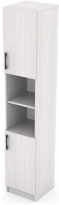 Стол компьютерный №7 (Пенал с двумя створками) Ясень Анкор светлый