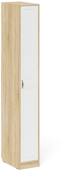 Прихожая П-6-500 Пенал, цвет дуб сонома/фасады МДФ белое дерево фрезеровка прованс, ШхГхВ 30х50х210 см., универсальная сборка