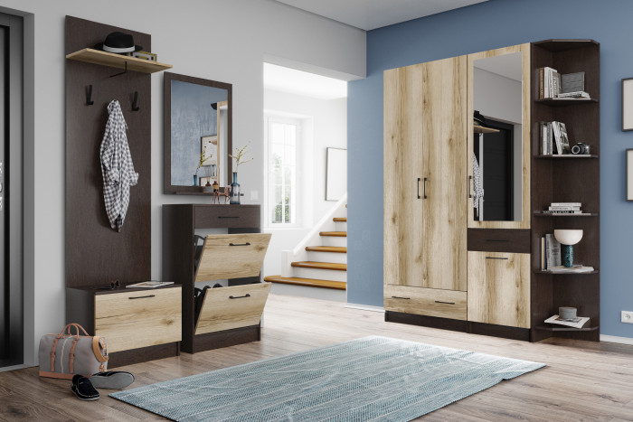 Модульная прихожая Денвер, набор 3, Венге/Дуб делано