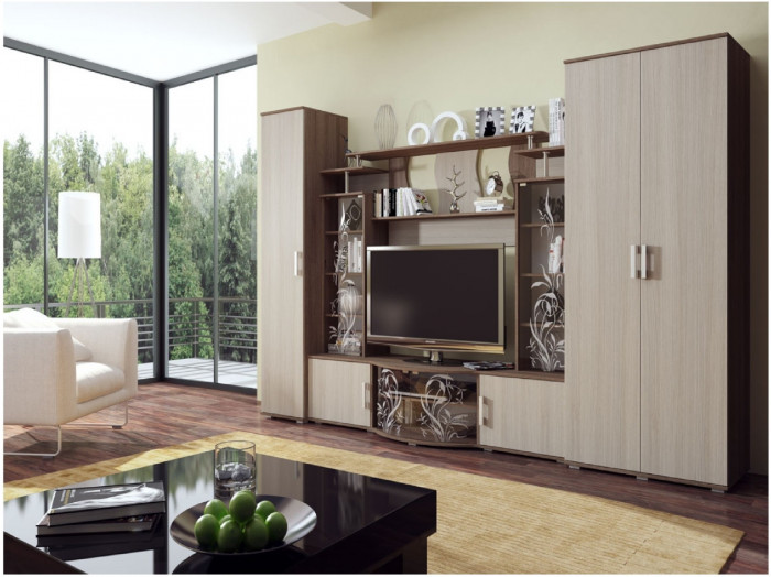 Модульная гостиная Виста (Венге / дуб беленый)