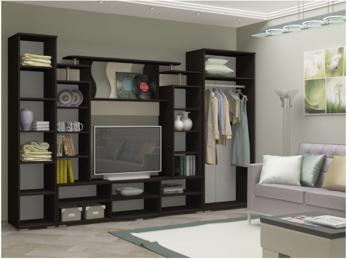 Модульная гостиная Виста (Венге / дуб беленый)