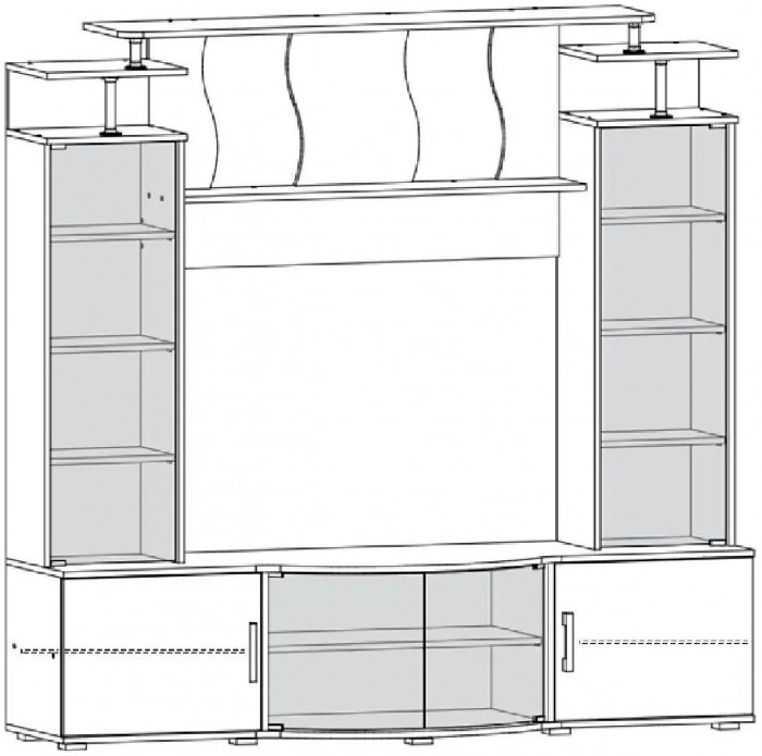 Модульная гостиная Виста (Венге / дуб беленый)