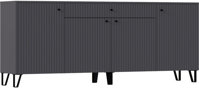 Модульная гостиная Оливия, композиция 3 (Графит, Графит Софт)