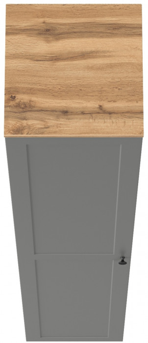Остин 13.227 Шкаф-пенал, серый графит/дуб крафт золотой