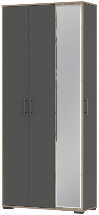 Прихожая 2-3421дкт/граф Домино-мини, дуб крафт табачный/графит