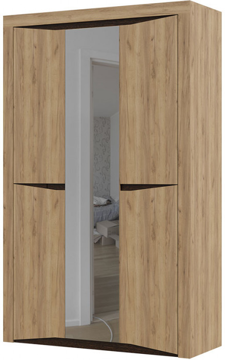 Спальня "Паола" ШК 702 (1376х2200х532 мм) дуб крафт золото