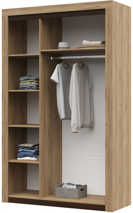 Спальня "Паола" ШК 702 (1376х2200х532 мм) дуб крафт золото