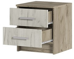 ГАРМОНИЯ ТБ 601 тумба прикроватная (0,4х0,45х0,408) дуб крафт белый/дуб крафт серый