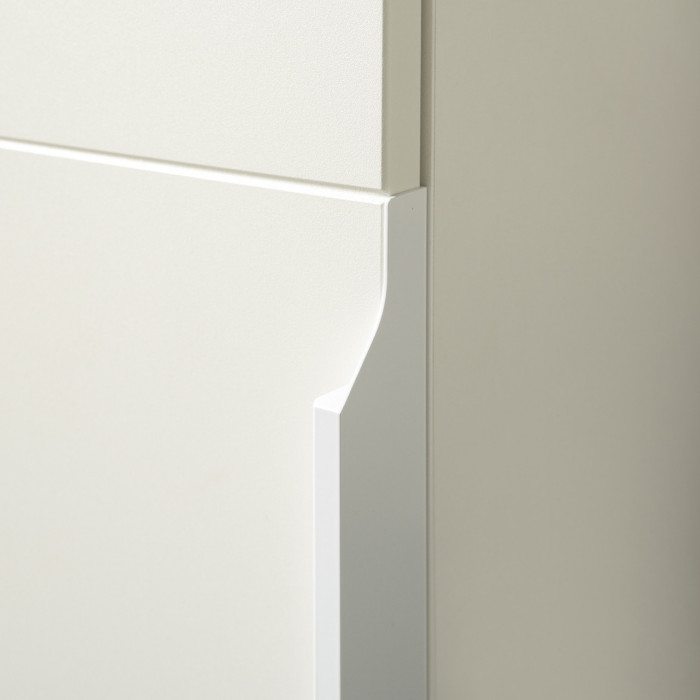 Октава Прихожая 21, цвет белый шагрень/дуб крафт золотой/фасады МДФ белый шагрень, ШхГхВ 161,5х35,4х197,6 см., универсальная сборка