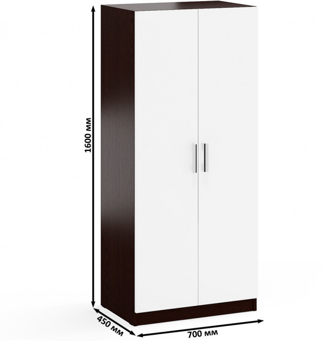 Шкаф С-МД-СК9Ш+Пенал С-МД-СК9П+Шкаф С-МД-СК9Ш, венге/белый шагрень