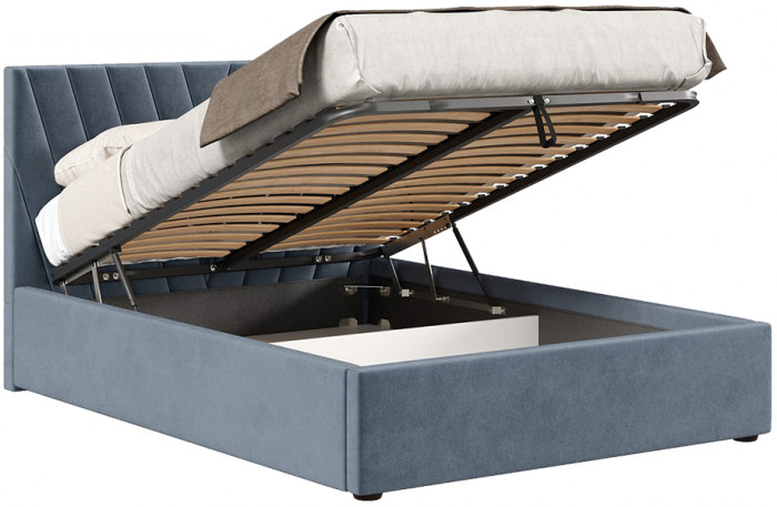 Кровать с подъёмным механизмом 1600 Палермо, темно-серый 017