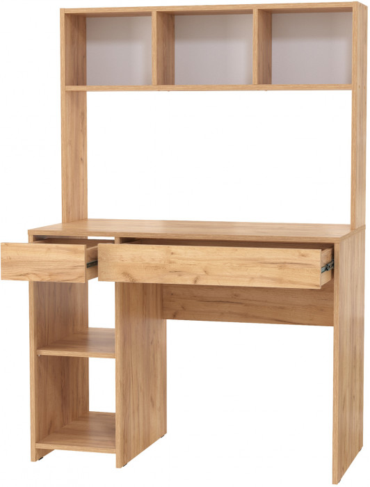 Стол компьютерный Комфорт 12.77F, цвет дуб крафт золотой, ШхГхВ 100х49,8х147 см., универсальная сборка