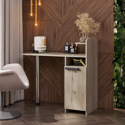 СТОЛ макияжный №2 (СНЯТ С ПРО-ВА) дуб крафт серый