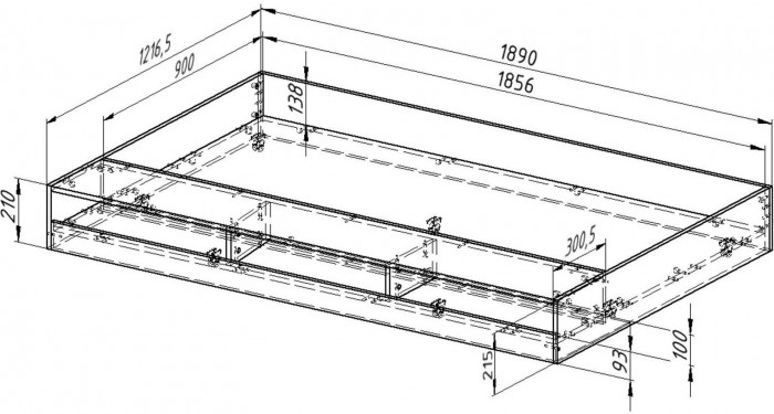 Двухъярусная кровать Гранада 1КВ (Венге, Коричневый)