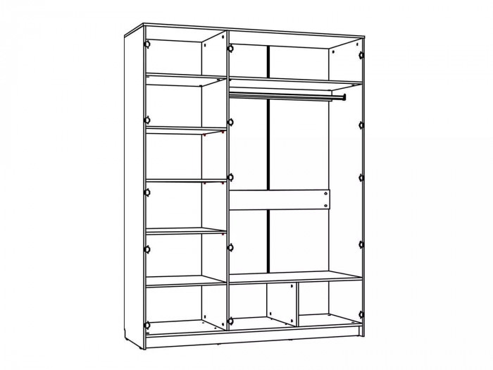 НМ 013.57 Шкаф комбинированный Livorno /дуб бунратти / софт графит