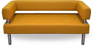 Диван Бизнес 200, экокожа, оранжевый