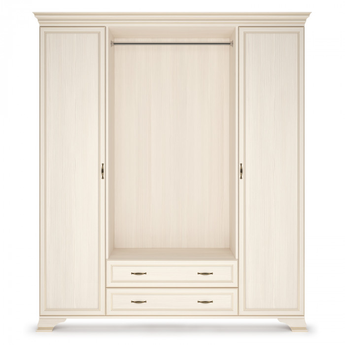 Шкаф распашной четырехдверный с зеркалами Сиена