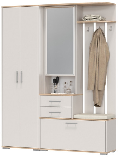 Прихожая 2-3430+2-3431дкз/к.с Домино - Комплект для прихожей, дуб крафт золотой/кашемир серый