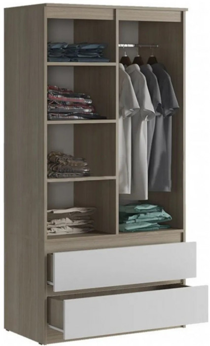 Модульная детская Челси, композиция 2 (Белый глянец, Дуб Сонома)