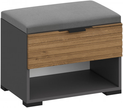 Тумба для обуви Ома ТБ-3615, Графит/Дуб Тортуга