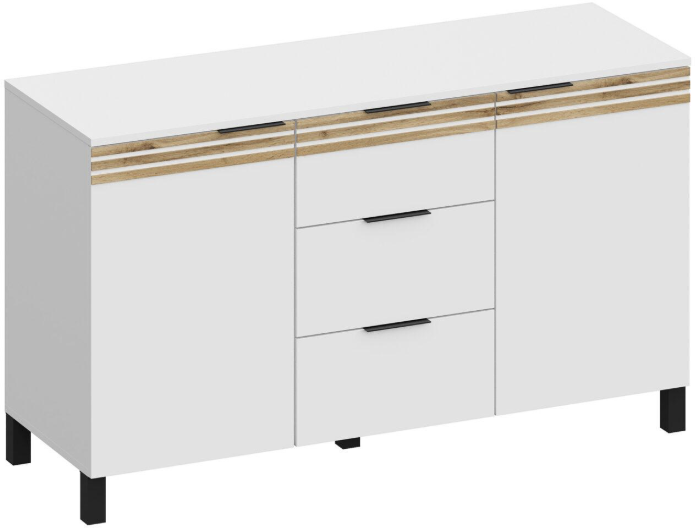 Модульная спальня Нао, набор №3, Графит/Профиль МДФ Дуб вотан